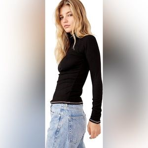 Free People Intimately Free People Hi Hon mock neck ribbed thermal layering top